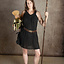 Göttinnenkleid Hera, kurz, schwarz - Celtic Webmerchant