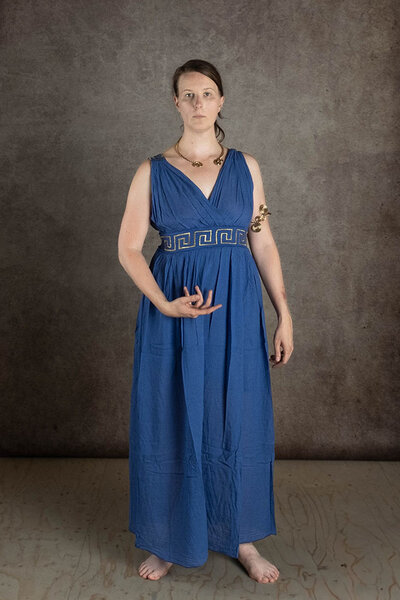 Robe de déesse Penelope, bleu nuit - Celtic Webmerchant
