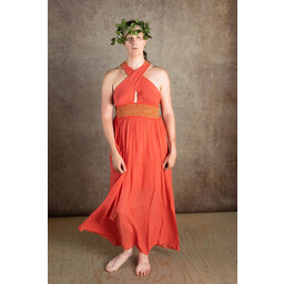 Vestito da dea Persefone, rosso corallo - Celtic Webmerchant