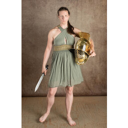 Goddess Dress Persephone, short, nature green - Celtic Webmerchant