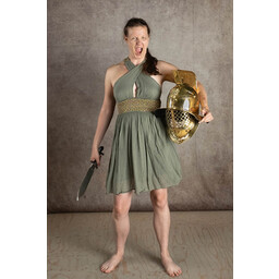 Sukienka Bogini Persefona, krótka, w kolorze naturalnej zieleni - Celtic Webmerchant