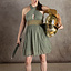 Goddess Dress Persephone, short, nature green - Celtic Webmerchant