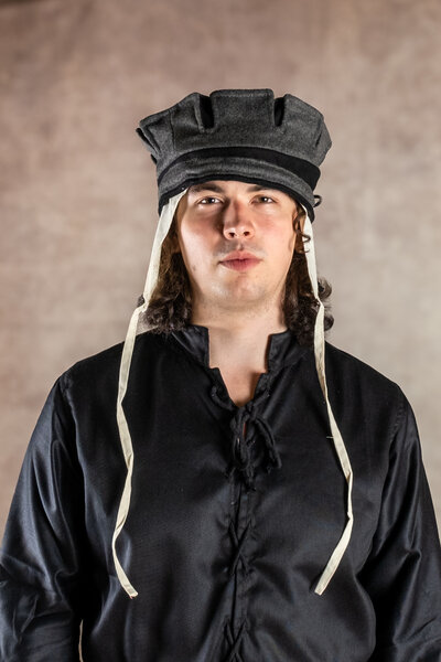 Renaissance Hat Lorenz, czarny szare - Celtic Webmerchant