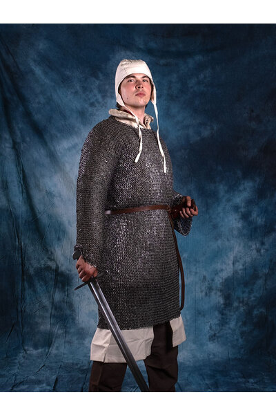 Hauberk, flade ringe, runde nitter 8 mm - Celtic Webmerchant