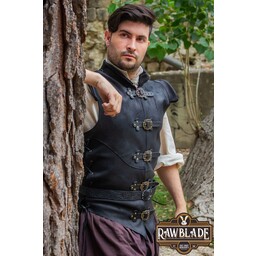 Diego Leather Jerkin - Black - Celtic Webmerchant