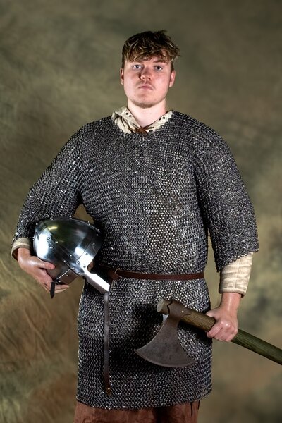 Haubergeon, anneaux ronds, rivets ronds 9 mm - Celtic Webmerchant
