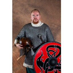 Haubergeon, platta ringar, runda nitar 8 mm - Celtic Webmerchant