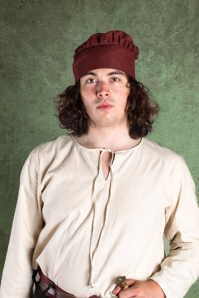 Medieval hat Armin, burgundy - Celtic Webmerchant