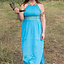 Goddess dress Circe, turquoise - Celtic Webmerchant