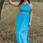 Goddess dress Circe, turquoise - Celtic Webmerchant