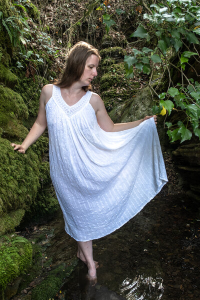 Göttinnenkleid Hera, weiß - Celtic Webmerchant