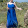 Goddess dress Thetis, royal blue - Celtic Webmerchant