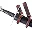 Luxurious leather sword holder, brown-black - Celtic Webmerchant