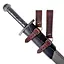 Luxuriöses Leder Schwerthalter, braun-schwarz - Celtic Webmerchant