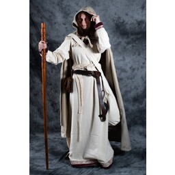 Broderet kappe Damia, creme - Celtic Webmerchant