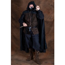 Leder Mempo Halbmaske, schwarz - Celtic Webmerchant