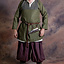 Rusvik Viking trousers Borys, herringbone pattern, burgundy/grey - Celtic Webmerchant