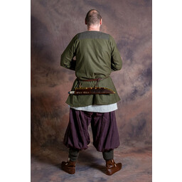 Rusvik Vikingbyxa Borys, fiskbensmönster, bourgogne/grå - Celtic Webmerchant