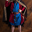 Túnica vikinga de lino halvar, azul - Celtic Webmerchant