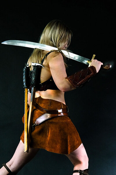 Falda de cuero Nuala, marrón claro - Celtic Webmerchant