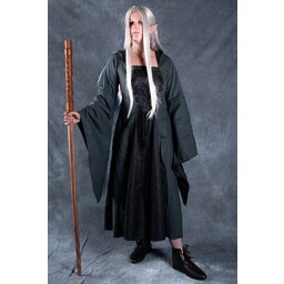 Robe médiévale Ophelia, vert-noir - Celtic Webmerchant