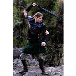 Lisa Leren Korset Top, bruin - Celtic Webmerchant