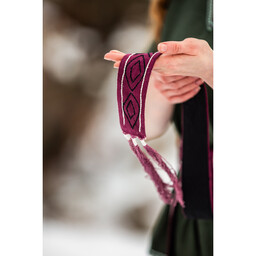 Viking belt Caja, red - Celtic Webmerchant