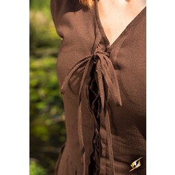 Middeleeuwse jurk Elaine, bruin - Celtic Webmerchant
