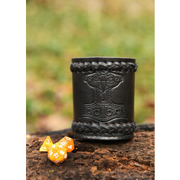 Mjolnir dice cup, black - Celtic Webmerchant