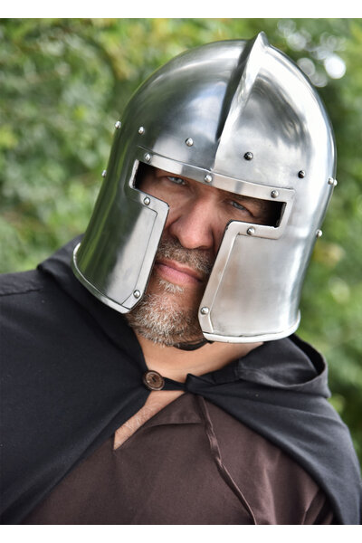 Barbuta Avant italiana, hacia 1440 d.C., acero de 2 mm - Celtic Webmerchant