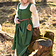 Medeltida överklänning Lene, grön - Celtic Webmerchant