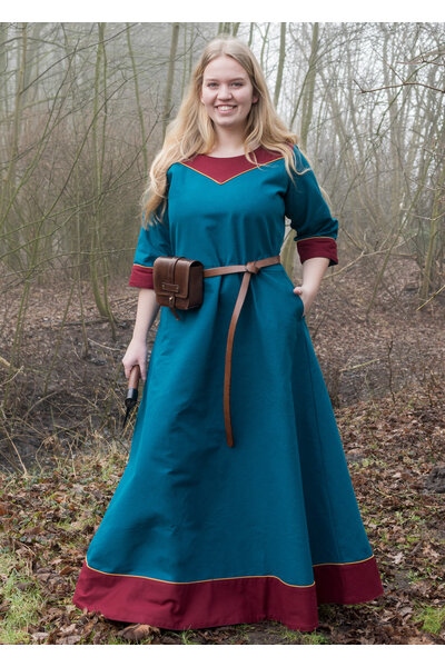(Precoce) Abito medievale Gesine, blu verde acqua - Celtic Webmerchant