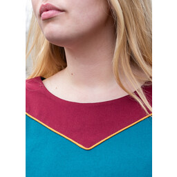 (Early) Medieval dress Gesine, teal blue - Celtic Webmerchant