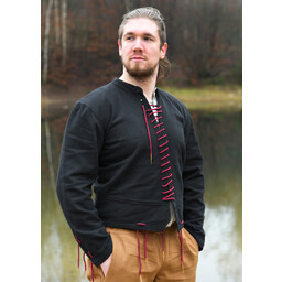Middeleeuwse doublet Bernhard, zwart - Celtic Webmerchant
