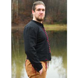 Middeleeuwse doublet Bernhard, zwart - Celtic Webmerchant