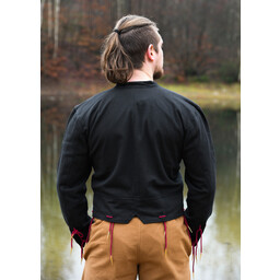 Middeleeuwse doublet Bernhard, zwart - Celtic Webmerchant