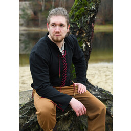 Middeleeuwse doublet Bernhard, zwart - Celtic Webmerchant