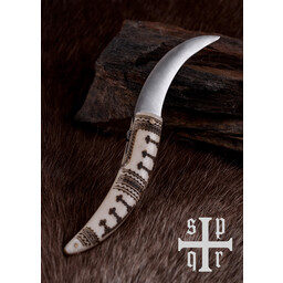 Coltello pieghevole vichingo, impugnatura in osso - Celtic Webmerchant