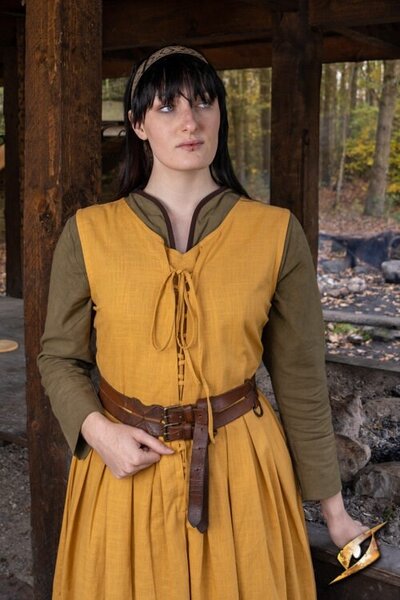 Middelalderkjole Adelina, gul - Celtic Webmerchant