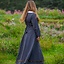 Mittelalterkleid Estrid mit Fischgrätenmuster, dunkelgrau - Celtic Webmerchant