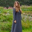 Mittelalterkleid Estrid mit Fischgrätenmuster, dunkelgrau - Celtic Webmerchant