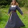 Epic Armoury Middeleeuwse jurk Estrid met visgraatmotief, donkergrijs - Celtic Webmerchant