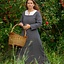 Robe médiévale Estrid à motif chevrons, gris nature - Celtic Webmerchant