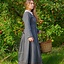 Mittelalterkleid Estrid mit Fischgrätenmuster, naturgrau - Celtic Webmerchant
