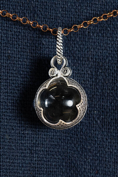 Gotland Viking bjergkrystal L, forsølvede - Celtic Webmerchant