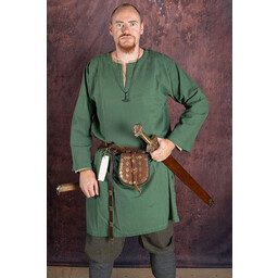 Historyczna tunika z autentyczną podszewką, zielona - Celtic Webmerchant