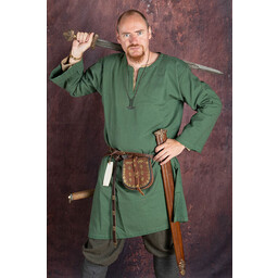 Túnica histórica con forro auténtico, verde. - Celtic Webmerchant