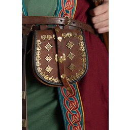 Bestickter Wikinger Kaftan, rotblau - Celtic Webmerchant