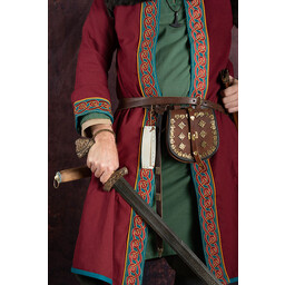 Broderad Viking Kaftan, rödblå - Celtic Webmerchant