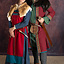 Bestickter Wikinger Kaftan, rotblau - Celtic Webmerchant